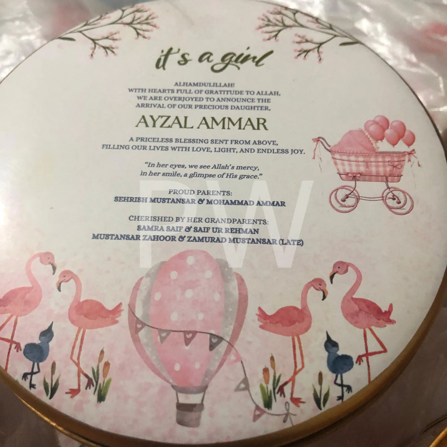 Baby Girl Birth Announcement Box | BB-114