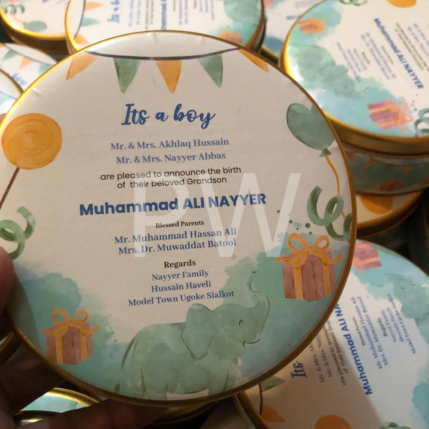 Baby Boy Birth Announcement Box | BB-102