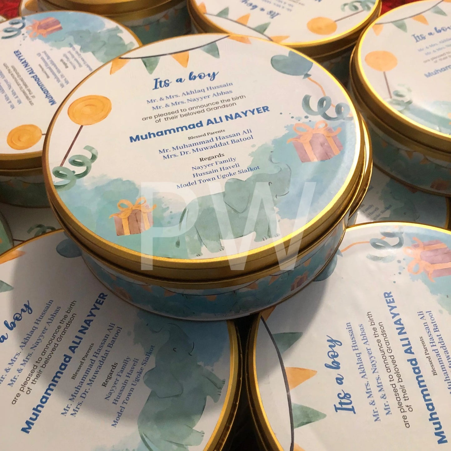 Baby Boy Birth Announcement Box | BB-102
