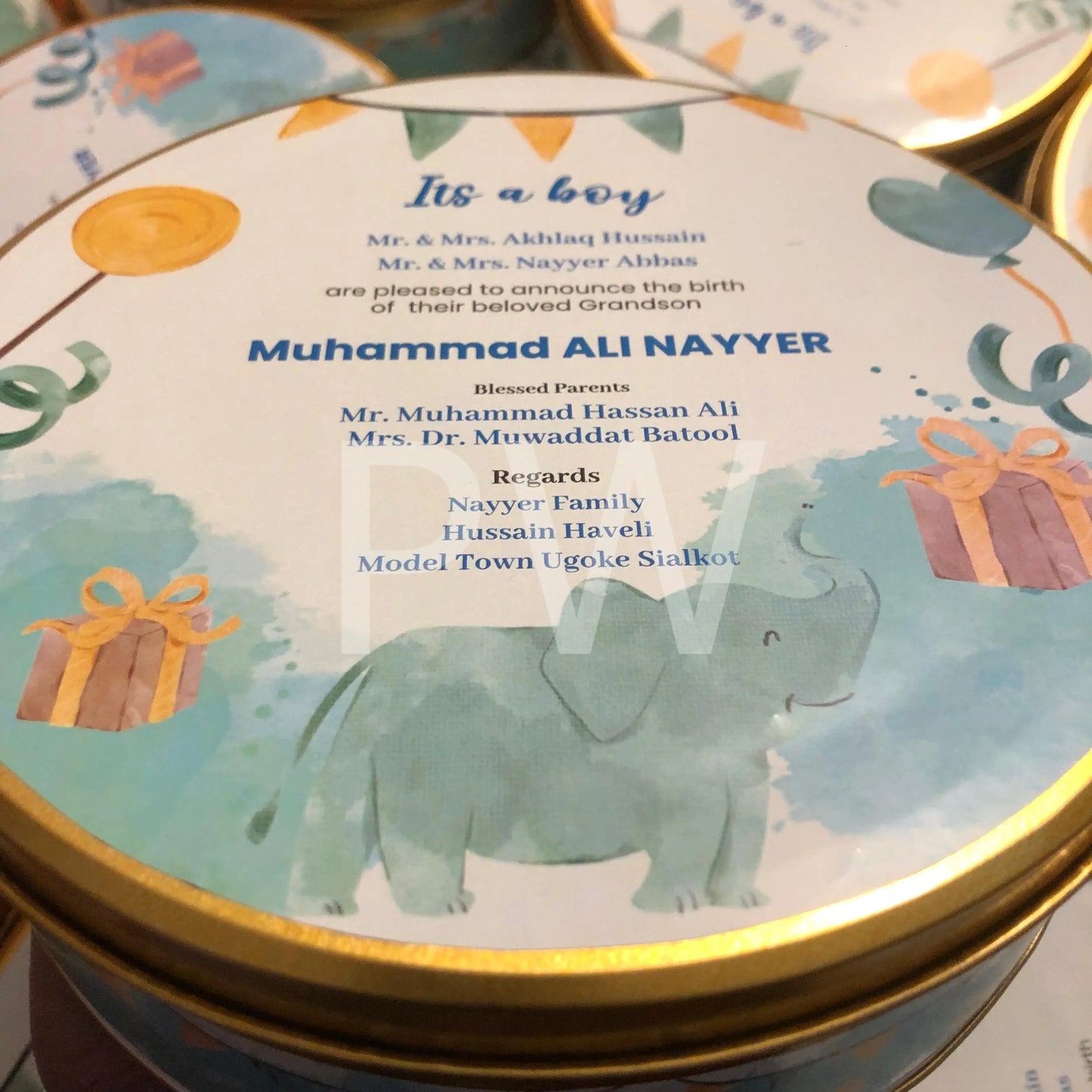 Baby Boy Birth Announcement Box | BB-102