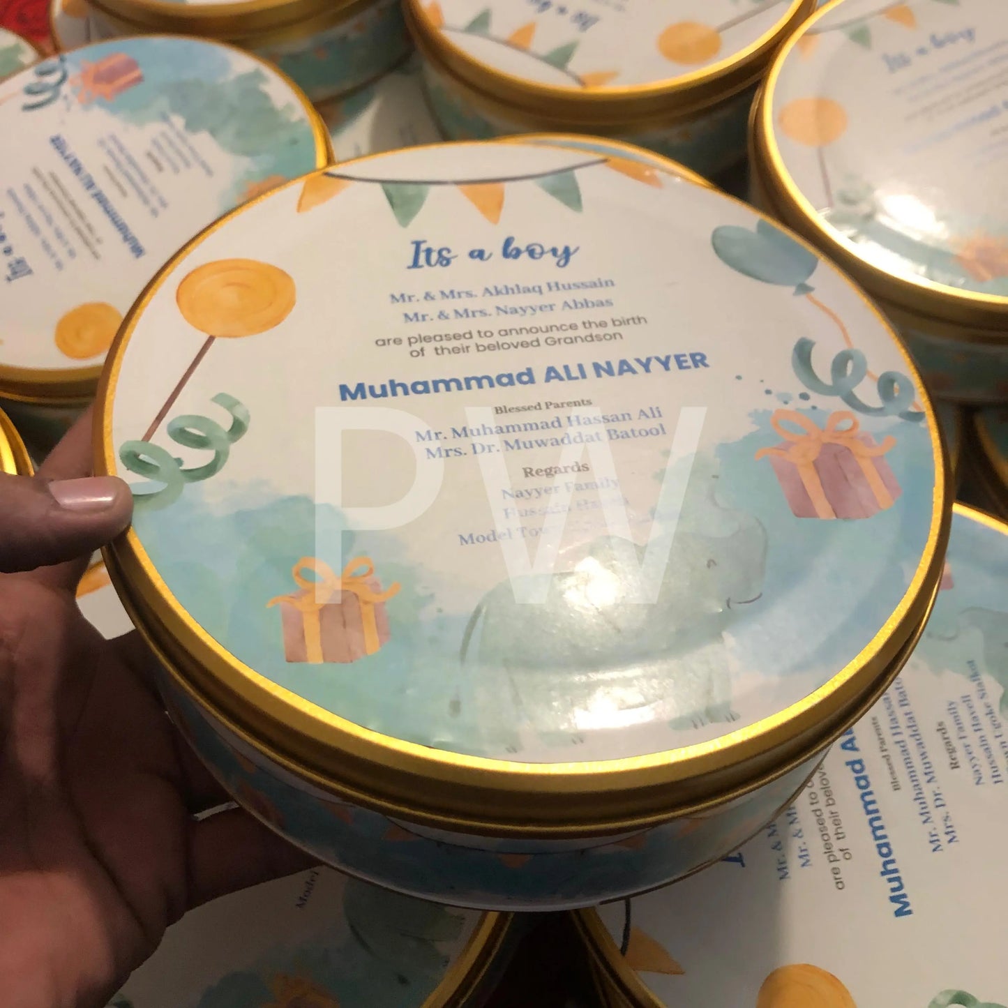 Baby Boy Birth Announcement Box | BB-102