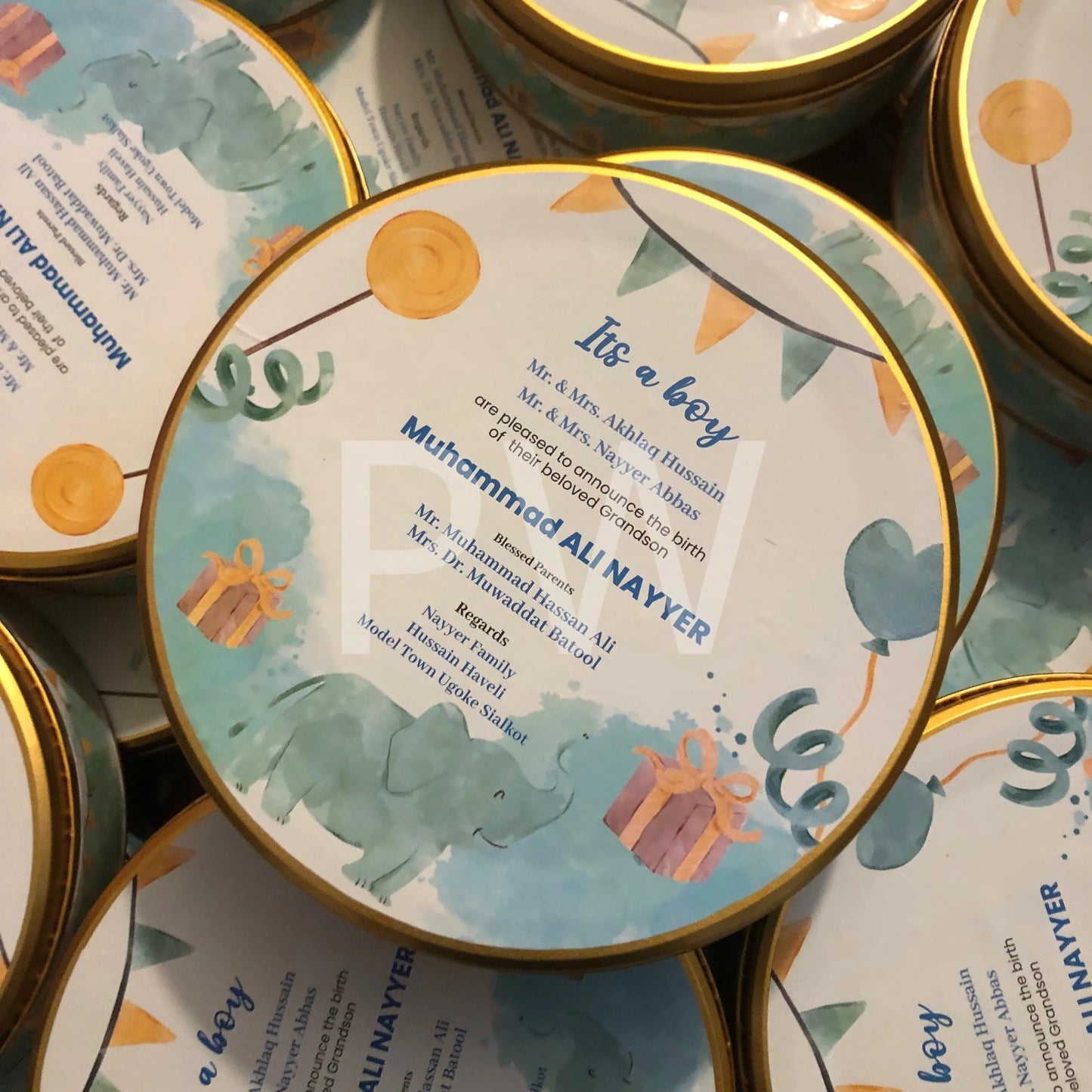 Baby Boy Birth Announcement Box | BB-102
