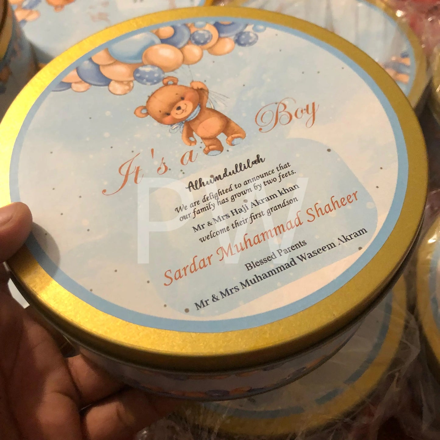 Baby Boy Birth Announcement Box | BB-115