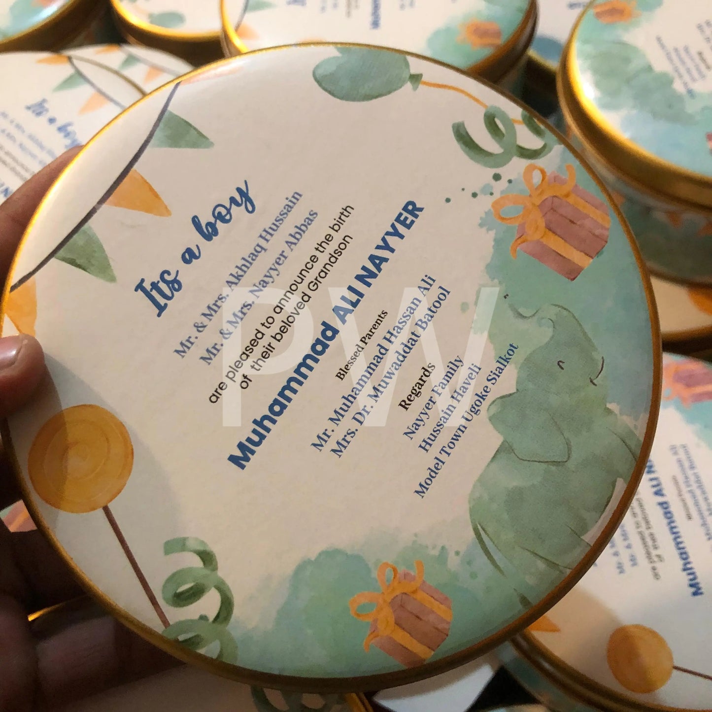 Baby Boy Birth Announcement Box | BB-102