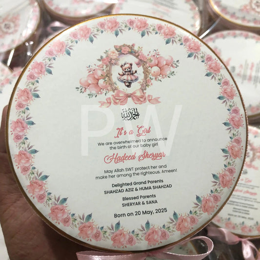 Baby Girl Birth Announcement Box | BB-103