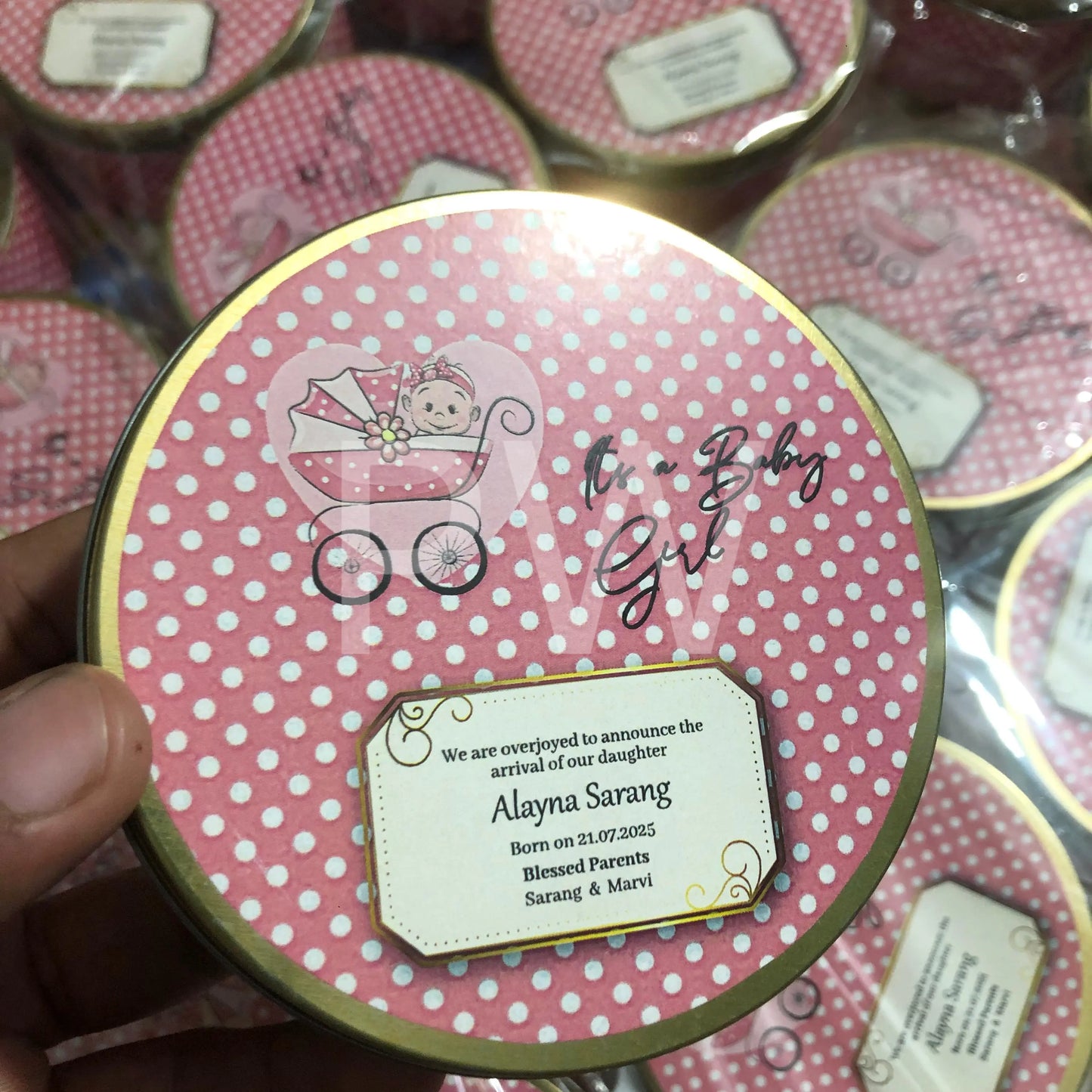 Baby Girl Birth Announcement Box | BB-105