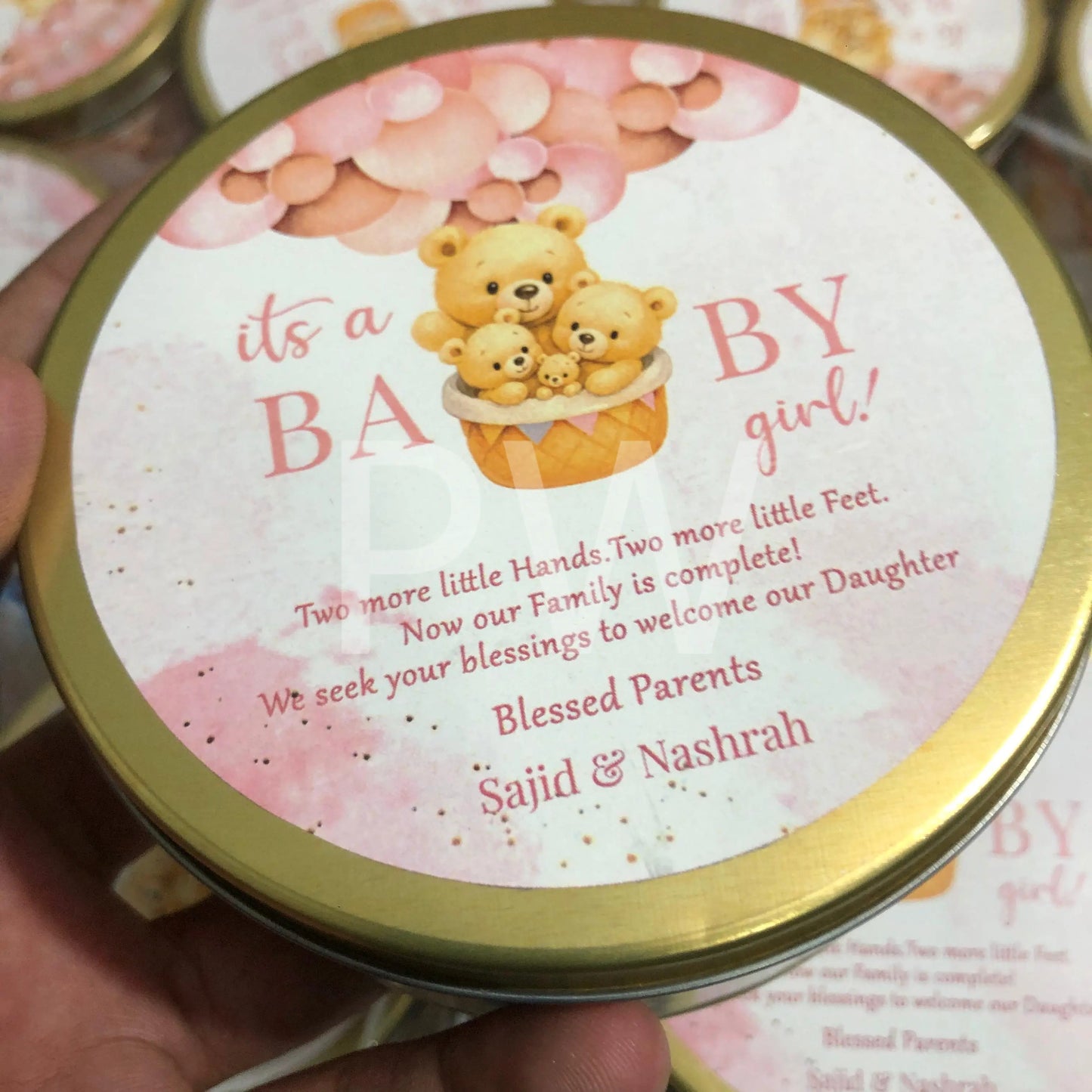 Baby Girl Birth Announcement Box | BB-104
