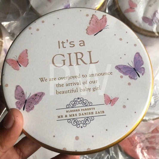 Baby Girl Birth Announcement Box | BB-112