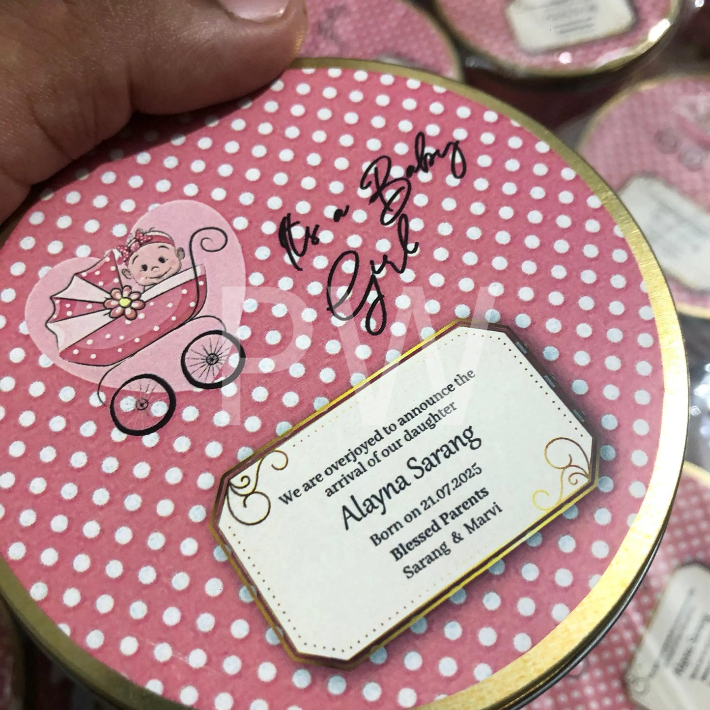 Baby Girl Birth Announcement Box | BB-105