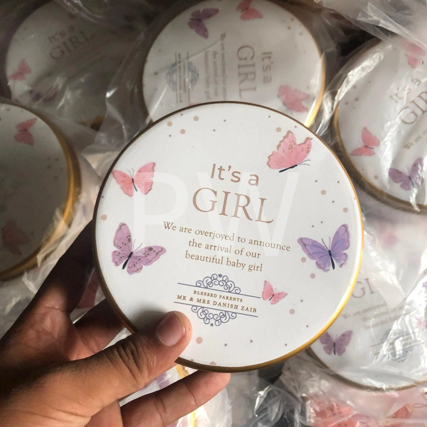 Baby Girl Birth Announcement Box | BB-112