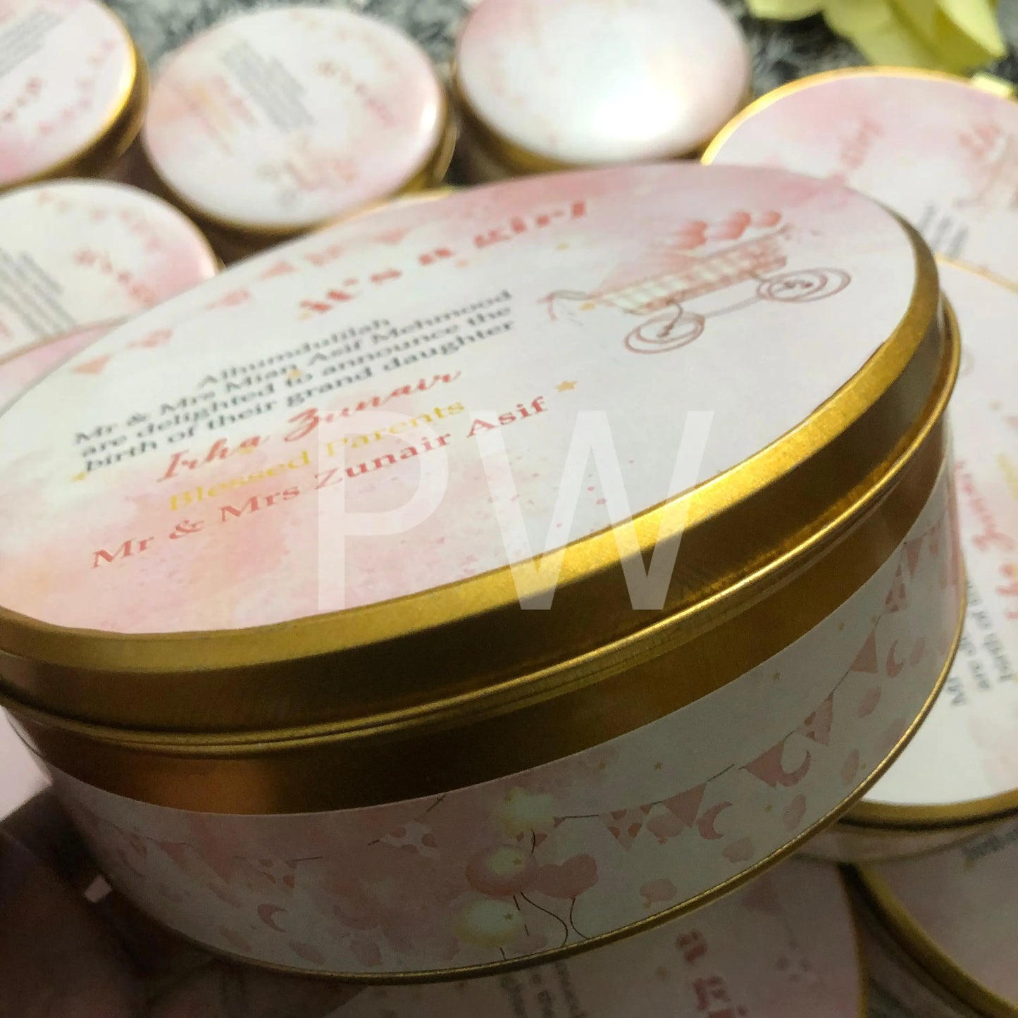 Baby Girl Birth Announcement Box | BB-111