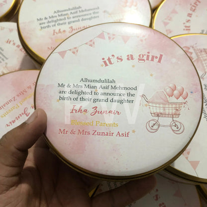 Baby Girl Birth Announcement Box | BB-111