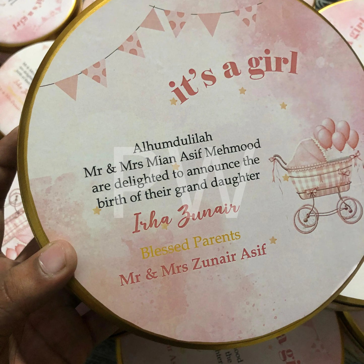 Baby Girl Birth Announcement Box | BB-111