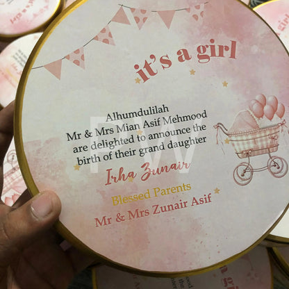Baby Girl Birth Announcement Box | BB-111