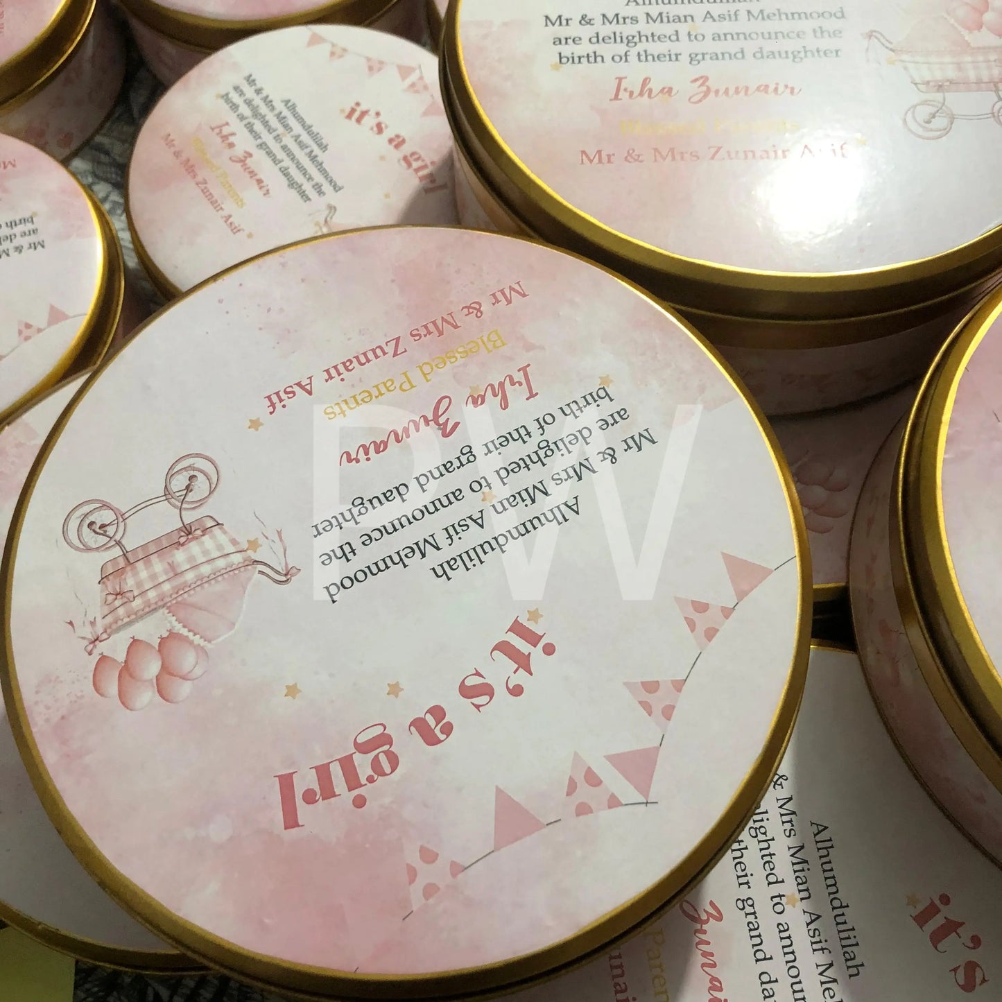 Baby Girl Birth Announcement Box | BB-111
