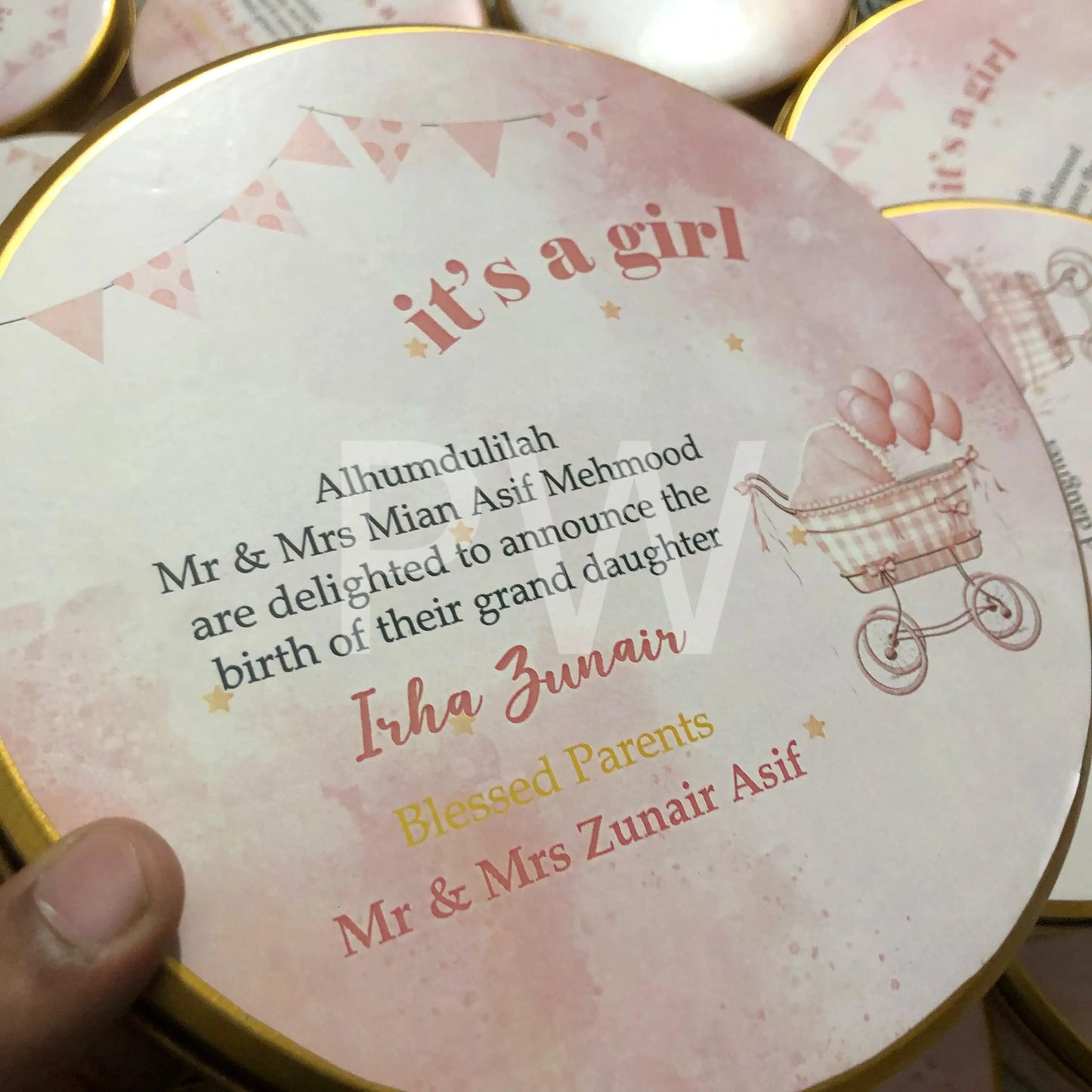 Baby Girl Birth Announcement Box | BB-111