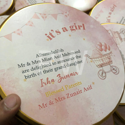 Baby Girl Birth Announcement Box | BB-111