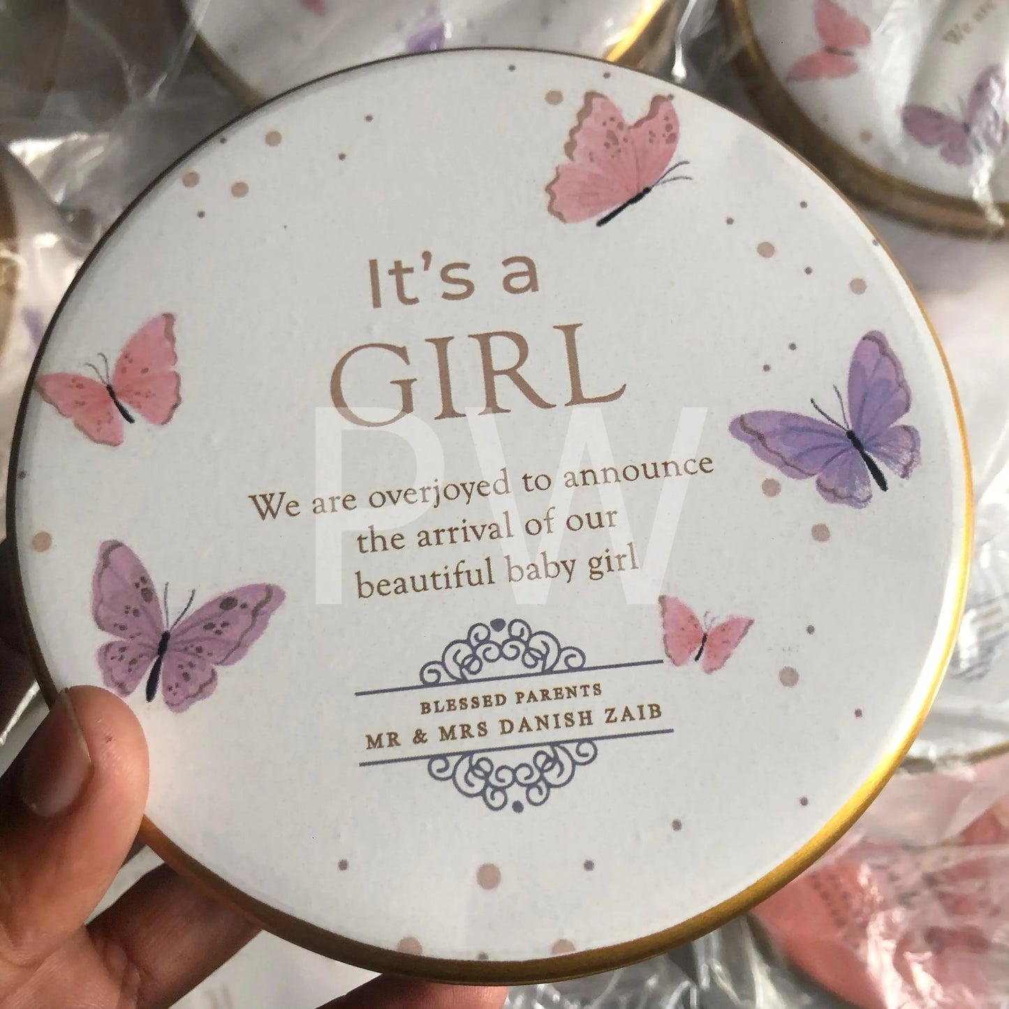 Baby Girl Birth Announcement Box | BB-112