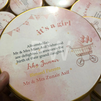 Baby Girl Birth Announcement Box | BB-111