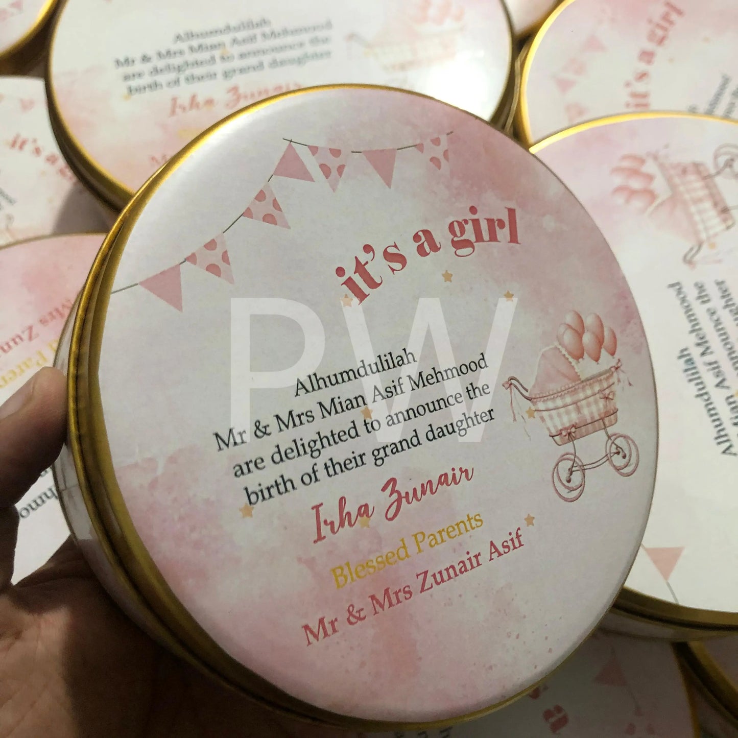 Baby Girl Birth Announcement Box | BB-111