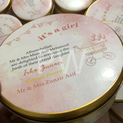 Baby Girl Birth Announcement Box | BB-111