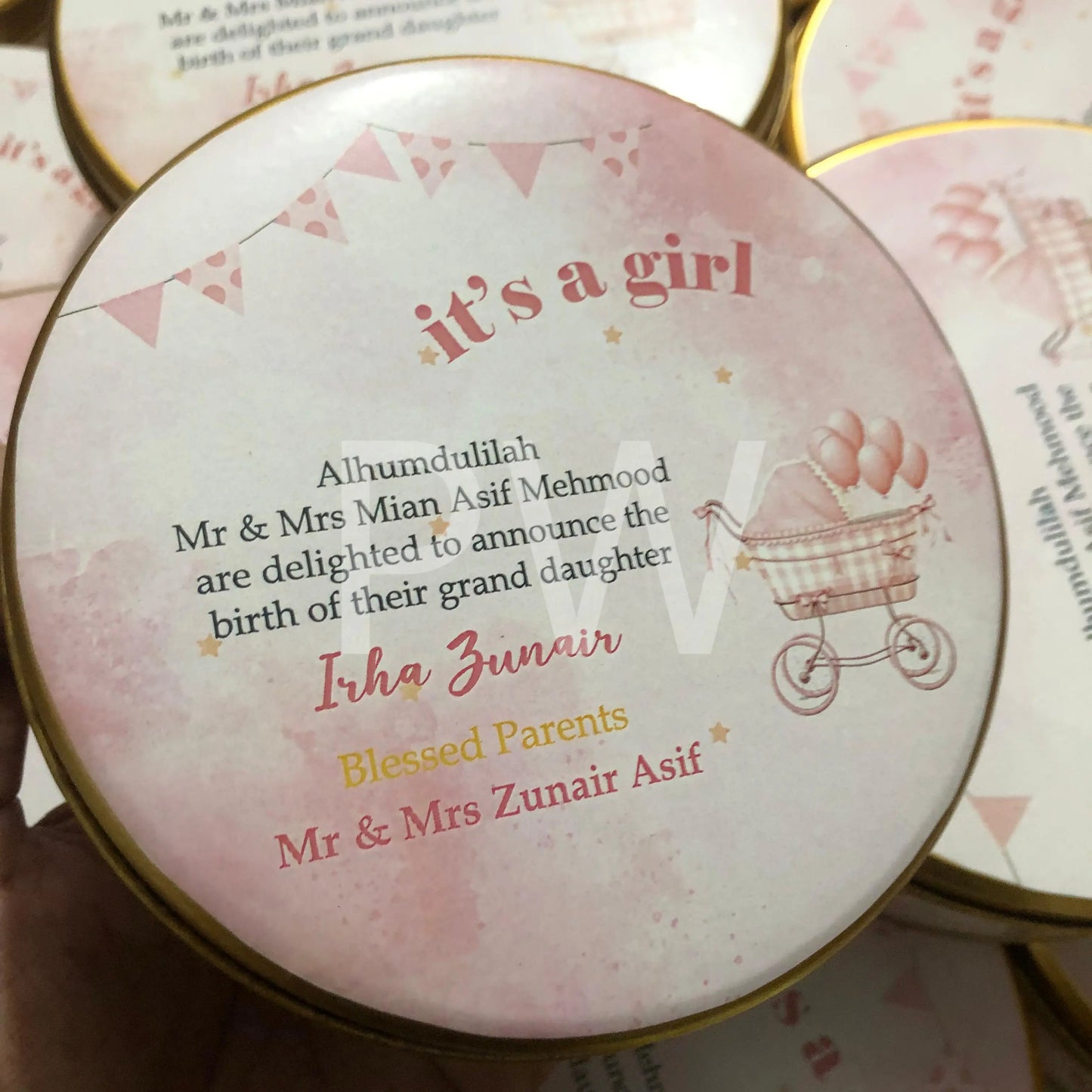 Baby Girl Birth Announcement Box | BB-111